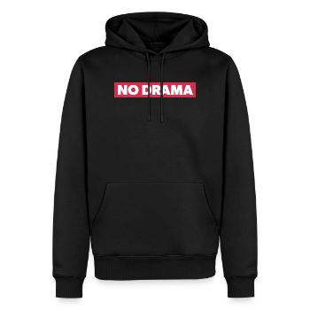 Please no drama - Men’s Premium Organic Hoodie - black - Front - Nico (187cm)