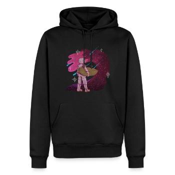 ASTRONAUTE SPACE SURFER SURF SURF MOTIF - Sweat à capuche Premium bio Homme - noir - Devant - Nico (187cm)