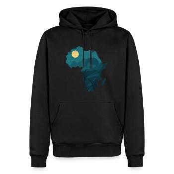 SÜDAFRIKA SÜDEN TIERE NATUR FARBEN AFRIKA MOTIVE - Männer Premium Bio Hoodie - Schwarz - Vorne - Nico (187cm)