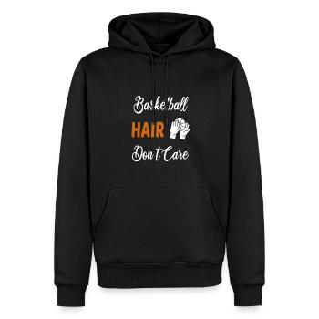 Basketball-Haare kümmern sich nicht darum - Männer Premium Bio Hoodie - Schwarz - Vorne - Nico (187cm)