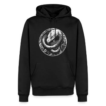Snake - Men’s Premium Organic Hoodie - black - Front - Nico (187cm)