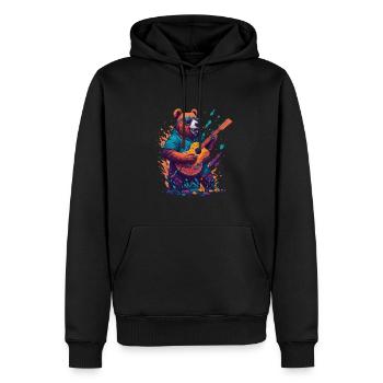 Ringing bear - Men’s Premium Organic Hoodie - black - Front - Nico (187cm)