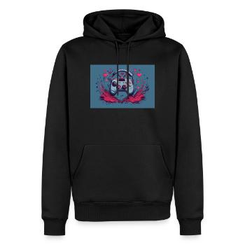 a gaming controller - Men’s Premium Organic Hoodie - black - Front - Nico (187cm)