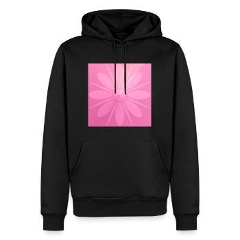 Pinke Blume Schön Geschenk - Männer Premium Bio Hoodie - Schwarz - Vorne - Nico (187cm)