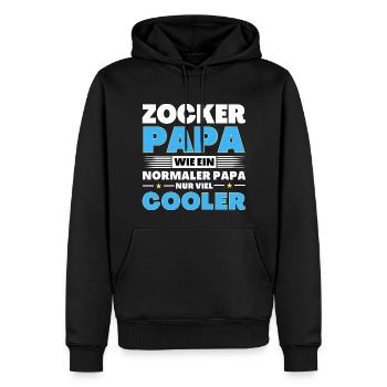 Zocker Papa wie ein normaler nur viel cooler - Männer Premium Bio Hoodie - Schwarz - Vorne - Nico (187cm)