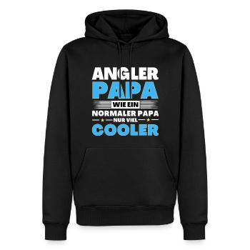 Angler Papa wie ein normaler nur viel cooler - Männer Premium Bio Hoodie - Schwarz - Vorne - Nico (187cm)