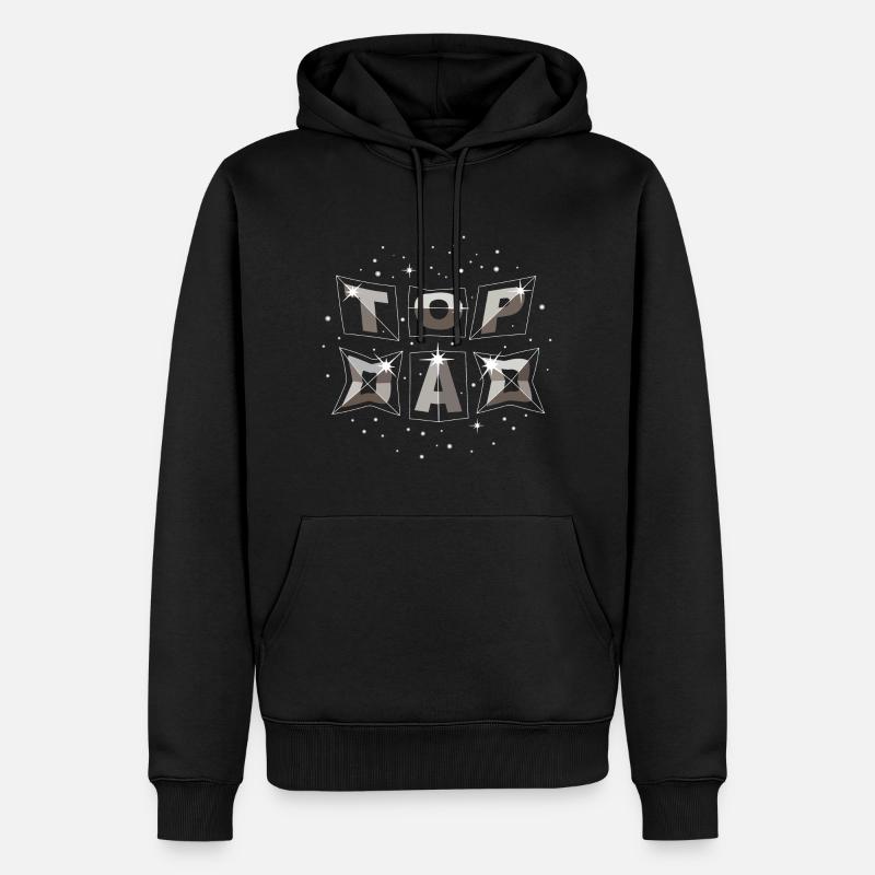 top dad dynamic space - Männer Premium Bio Hoodie - Schwarz