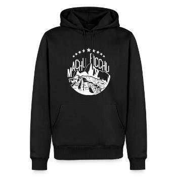 Machu Picchu - Men’s Premium Organic Hoodie - black - Front - Nico (187cm)