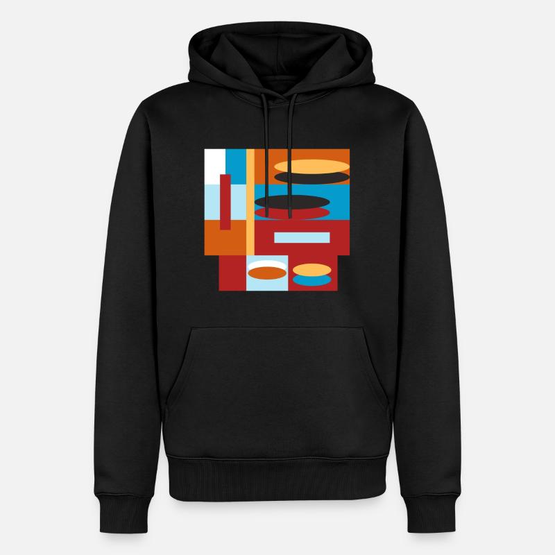 graphique coloré - Sweat à capuche Premium bio Homme - noir