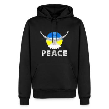 Frieden Taube Polygon ukraine - Männer Premium Bio Hoodie - Schwarz - Vorne - Nico (187cm)