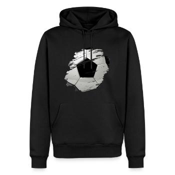 Fussball Liebe - Männer Premium Bio Hoodie - Schwarz - Vorne - Nico (187cm)