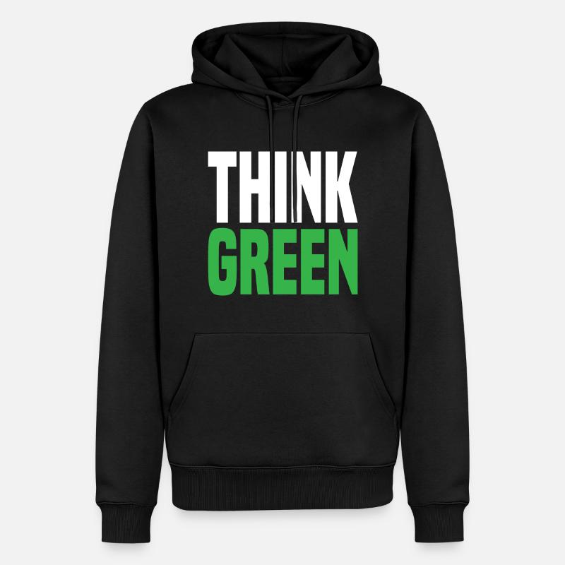 Pensez vert - Sweat à capuche Premium bio Homme - noir