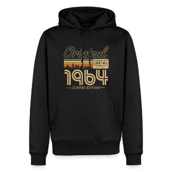 1964 Jahrgang Geburtstag Vintage Retro Geschenk - Männer Premium Bio Hoodie - Schwarz - Vorne - Nico (187cm)