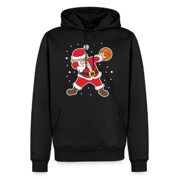 Weihnachtsweihnachtssankt-Basketball-Feriengeschenk-Idee - Männer Premium Bio Hoodie - Schwarz - Vorne - Nico (187cm)