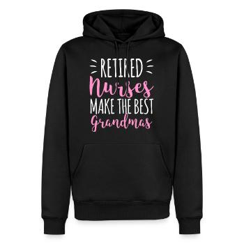 Infirmières retraitées: Idée de cadeau de retraite pour grand-mères - Sweat à capuche Premium bio Homme - noir - Devant - Nico (187cm)