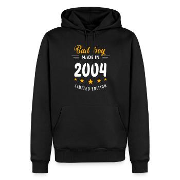 Bad boy réalisé en 2004 - Sweat à capuche Premium bio Homme - noir - Devant - Nico (187cm)