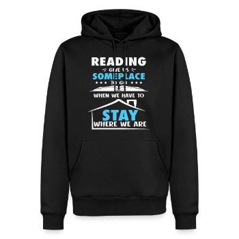 My Book smells Better than your Tablet - Männer Premium Bio Hoodie - Schwarz - Vorne - Nico (187cm)