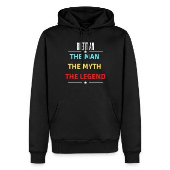 Der Mann Der Mythos Die Legende ERNÄHRUNGSBERATER - Männer Premium Bio Hoodie - Schwarz - Vorne - Nico (187cm)