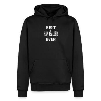 Bester HANDBALLER aller Zeiten - Männer Premium Bio Hoodie - Schwarz - Vorne - Nico (187cm)