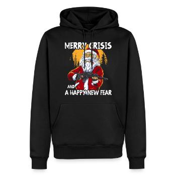Merry Crisis - Männer Premium Bio Hoodie - Schwarz - Vorne - Nico (187cm)