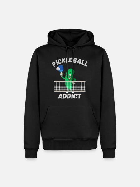 Pickleball Süchtig - Männer Premium Bio Hoodie - Schwarz