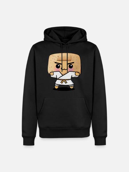 Karate Toast - Men’s Premium Organic Hoodie - black