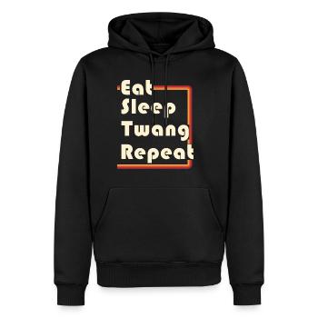 Banjo - Männer Premium Bio Hoodie - Schwarz - Vorne - Nico (187cm)