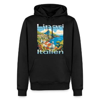 Italien Lipari Sizilien Faszinierendes Design - Männer Premium Bio Hoodie - Schwarz - Vorne - Nico (187cm)