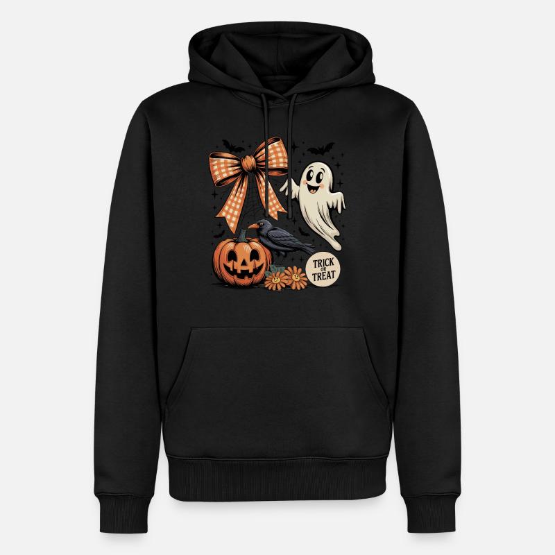 Fantôme d’Halloween - Sweat à capuche Premium bio Homme - noir