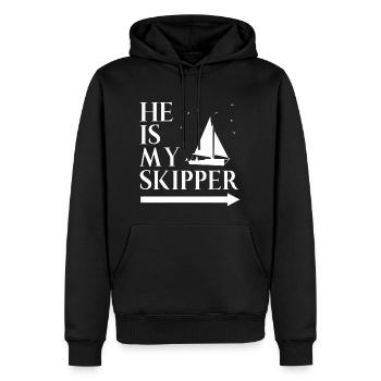Segeln Skipper Segelboot Yacht Pärchen Geschenk - Männer Premium Bio Hoodie - Schwarz - Vorne - Nico (187cm)