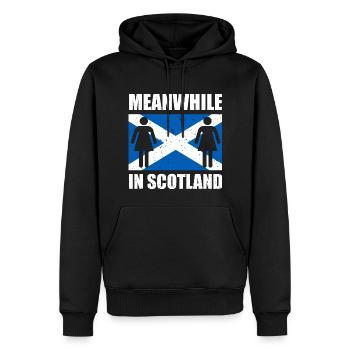 Schottisches Toilettenschild Schottland Kilt Rock - Männer Premium Bio Hoodie - Schwarz - Vorne - Nico (187cm)
