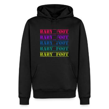 Baby foot - Sweat à capuche Premium bio Homme - noir - Devant - Nico (187cm)