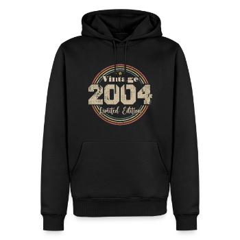 2004 Retro Vintage Geburtstag Geboren in - 2004 - Männer Premium Bio Hoodie - Schwarz - Vorne - Nico (187cm)
