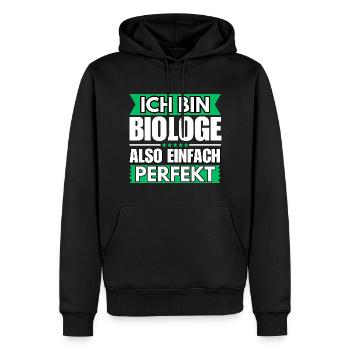 Einfach ein Perfekter Biologe - Männer Premium Bio Hoodie - Schwarz - Vorne - Nico (187cm)