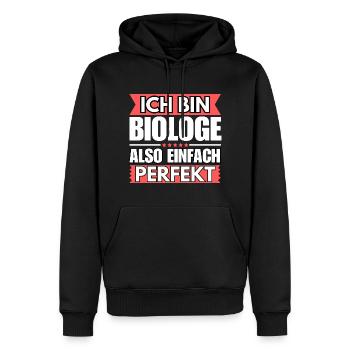 Einfach ein Perfekter Biologe - Männer Premium Bio Hoodie - Schwarz - Vorne - Nico (187cm)