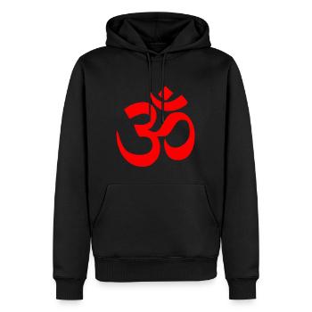 om red - Men’s Premium Organic Hoodie - black - Front - Nico (187cm)