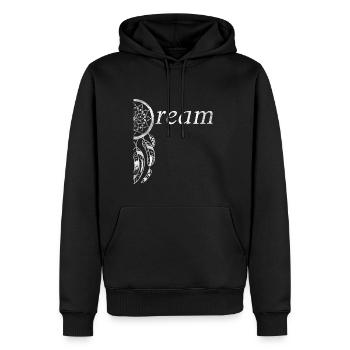 Dream Traum Feder Traumfänger Indianer indianisch - Männer Premium Bio Hoodie - Schwarz - Vorne - Nico (187cm)