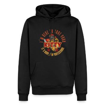 Feuerwehrmann Feuerwehr & Sprüche - Männer Premium Bio Hoodie - Schwarz - Vorne - Nico (187cm)
