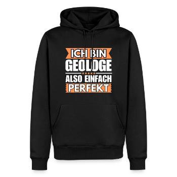 Einfach ein Perfekter Geologe - Männer Premium Bio Hoodie - Schwarz - Vorne - Nico (187cm)