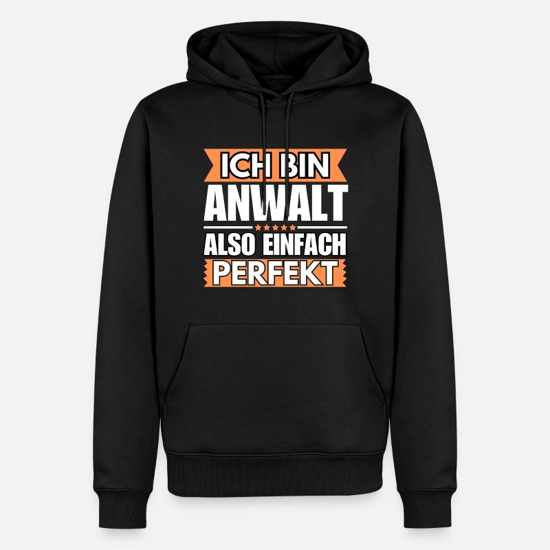 Einfach ein Perfekter Anwalt - Männer Premium Bio Hoodie - Schwarz