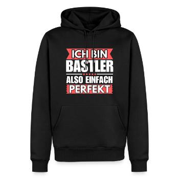 Einfach ein Perfekter Bastler - Männer Premium Bio Hoodie - Schwarz - Vorne - Nico (187cm)