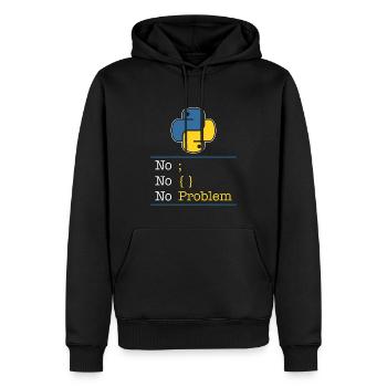 Python no problem - Men’s Premium Organic Hoodie - black - Front - Nico (187cm)