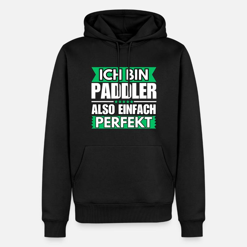 Einfach ein Perfekter Paddler - Männer Premium Bio Hoodie - Schwarz