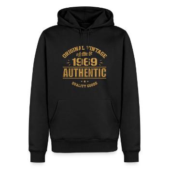 Authentisches 1969 Original 1969 Geburtstagsgeschenk - Männer Premium Bio Hoodie - Schwarz - Vorne - Nico (187cm)