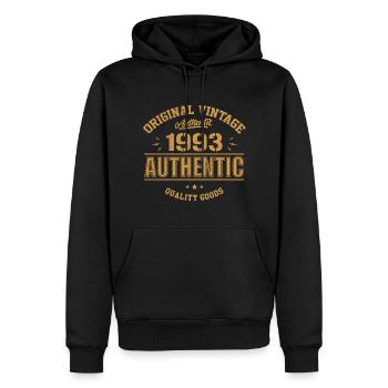 Authentic 1993 Cadeau D'anniversaire Original 1993 - Sweat à capuche Premium bio Homme - noir - Devant - Nico (187cm)