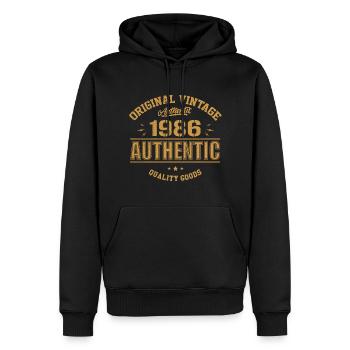 Authentic 1986 Cadeau D'anniversaire Original 1986 - Sweat à capuche Premium bio Homme - noir - Devant - Nico (187cm)