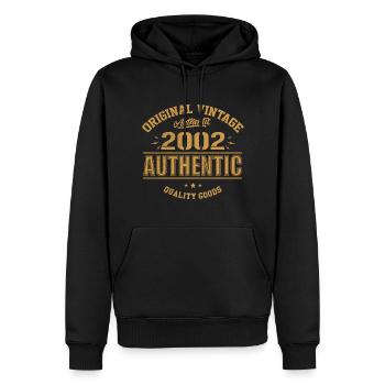 Authentic 2002 Cadeau D'anniversaire Original 2002 - Sweat à capuche Premium bio Homme - noir - Devant - Nico (187cm)
