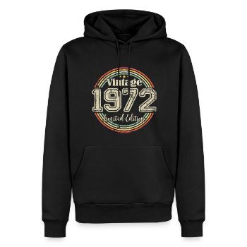 Vintage Retro Limited Edition 1972 Birth Year - Men’s Premium Organic Hoodie - black - Front - Nico (187cm)