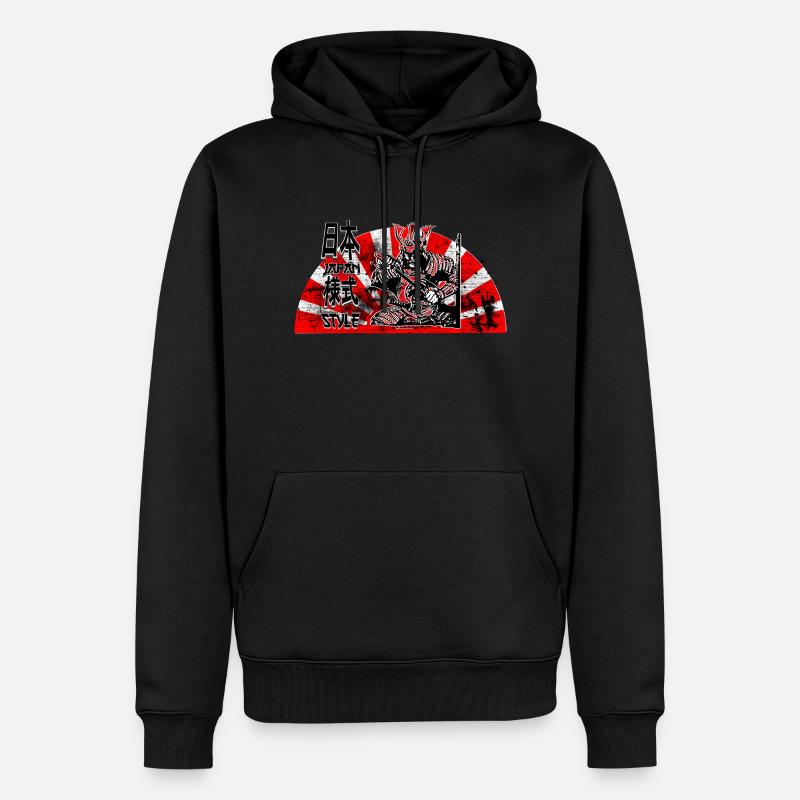 Samurai Japan Style - Sweat à capuche Premium bio Homme - noir
