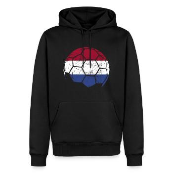 Pays-Bas Ballon de football de football - Sweat à capuche Premium bio Homme - noir - Devant - Nico (187cm)